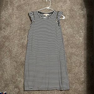 COPY - Michael Kors Olive Green Striped dress, Size Medium. Worn once!